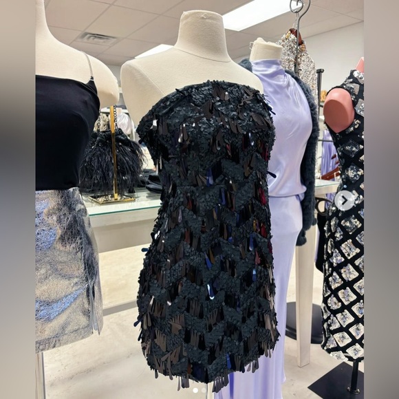 Hausen Black Sequin Mini Dress - Picture 3 of 5